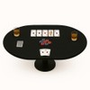 Felt Card Table Game Cover Tablecloth Elastic Fitted Fits Oval