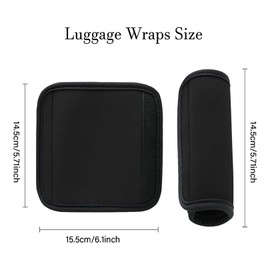 2 Pcs Luggage Handle Wrap,Bright Color Comfort Soft Handle Covers,Suitcase luggage handle Wrap,Bright Color Luggage handle Wraps,Suitable For Family trips,Short Trips,Business Trips
