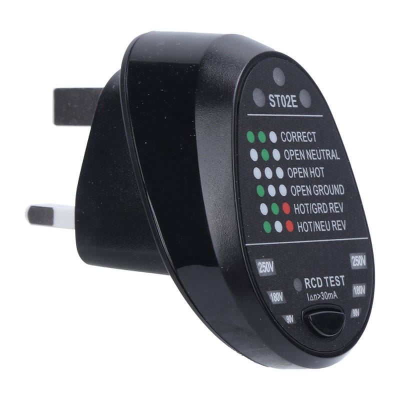 ST02E Socket Tester with LED Display Power Polarity Detector for