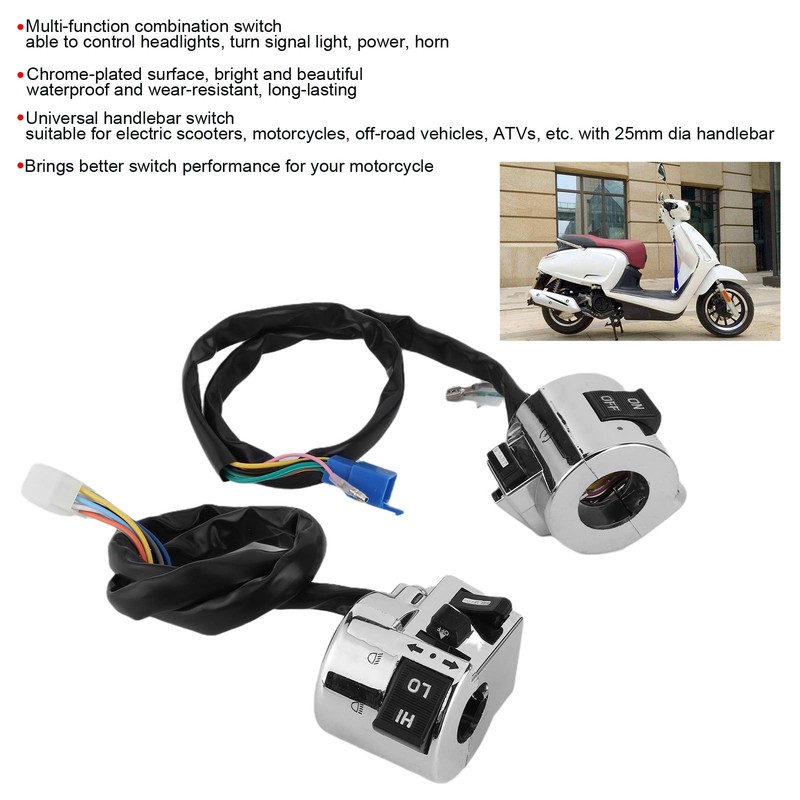 25mm Universal Motorcycle Handlebar Switch Control Button Left Right for