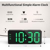 KWANWA Digital Alarm Clock with Large LED Display, Brightness Adjustable,