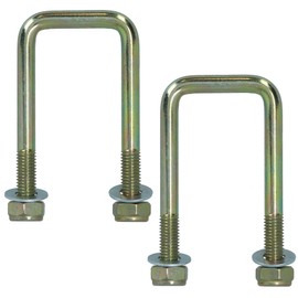 2 Pack M10 40mm x 88mm U-Bolt N-Bolt for Trailers with Nuts HIGH TENSILE