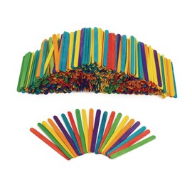 Colorations 1000CS Regular Colored Wood Craft Sticks Popsicle Sticks, 1000 Pieces,4-1/2: x 3/8" Each