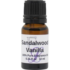 Sandalwood Vanilla Fragrance Oil by Eclectic Lady, 10 ml Premium, Long Lasting Diffuser Oils, Aromatherapy