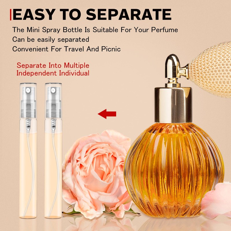 Csdtylh Mini Spray Bottle 10ml, Refillable Glass Spray Bottle, Glass