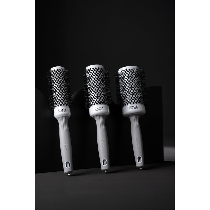 Olivia Garden - Expert Blowout Shine Hairbrush - White and