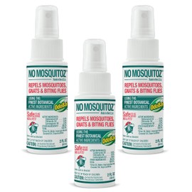 No Mosquitoz Botanical Bug Repellent, Effective for Gnat, Mosquito, and Biting Flies, Hand-Crafted and DEET-Free, Non-Greasy Formula, Made in The USA, 2 Ounce Spray Bottle, 3-Pack