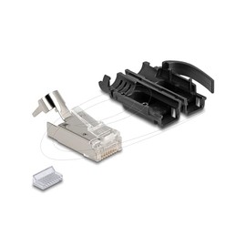 DeLOCK RJ45 Modular Connector with Strain Relief Cat.6A and Robust Kink Protectors, 25-Piece Set Brand