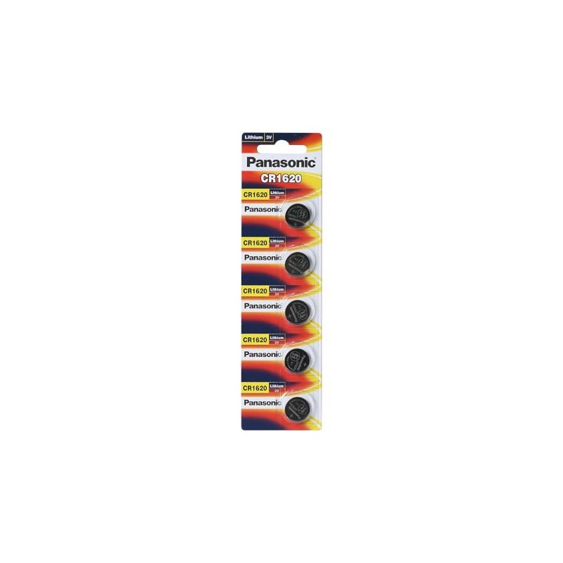 Panasonic Lithium Battery CR1620 Pack of 5 Batteries