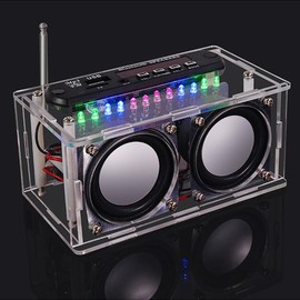 Tiardey DIY Electronic Soldering Kit Radio FM Bluetooth Speaker Kit With Sound Control Indicator Light Electronic Kit For School Electronics Training