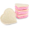 Esponja Exfoliante Fushay Luffalu Pro Pink Hearts Celulosa y Loofah