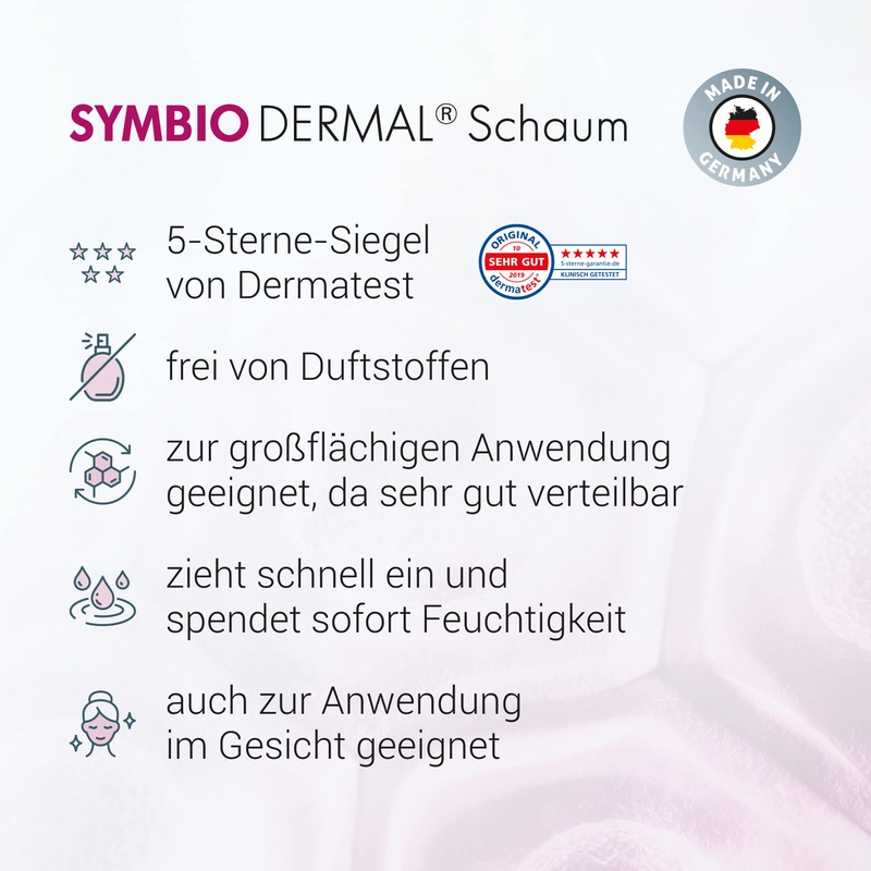 SYMBIO DERMAL Foam: Moisturising special care for very sensitive, dry