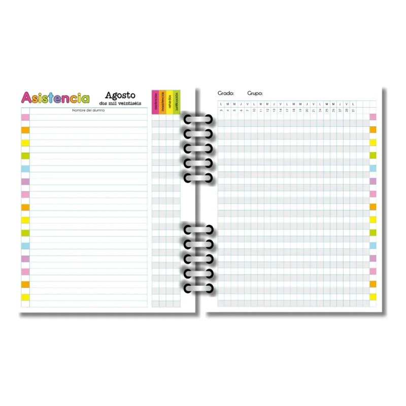 Agenda Escolar 26-27 / Maestra / Docente / Mod Column