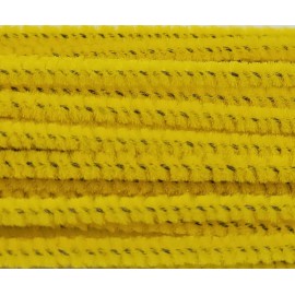 Unbranded Lot of 100 Gold Yellow Wired Chenille Stems Craft Pipe Cleaners 12" x 3mm 1/8"
