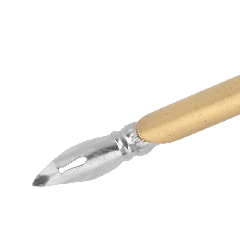 European Retro Stainless Steel Nibs Dip Writing Feather Pen Wax