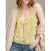 People Free Dupes Top，People Free Top, Women Sleeveless Ruffled Lace