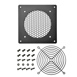 iYueMps Ventilation Grille 120 mm Fan Grille Fan Cover Brushed Metal Grille for PC Computer AV Electronic Cabinets (1 Set)
