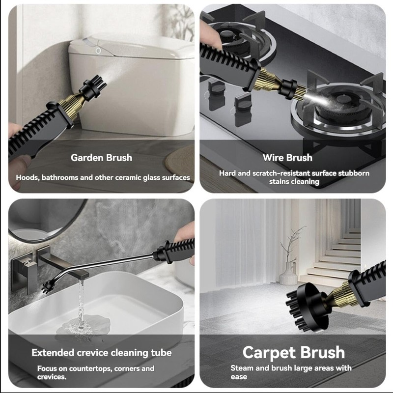 Foandbevi Handheld Steam Cleaner, 2500W Pressurized Multi-Surface Steam Cleaner for