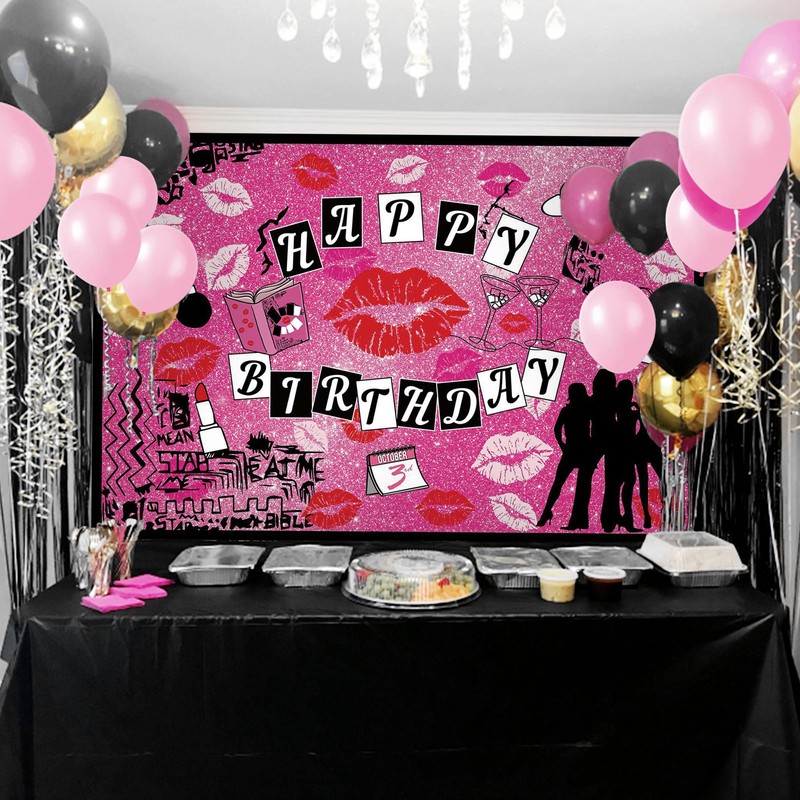 LaVenty Mean Girl Birthday Decoration Mean Girl Birthday Banner