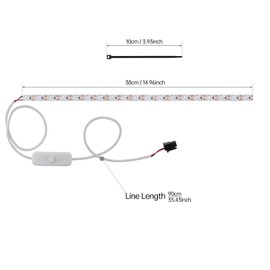 DiGiYes LED Light Strip Fit for Bambu-Lab A1 3D Printer, 24V 380 mm High Brightness LED Light Bar with 900 mm Cable, Easy to Install
