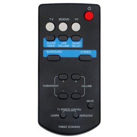 Allimity FSR62 ZC94940 Replacement Remote Control Compatible with Yamaha Sound Bar NS-WSW40 YAS-201 YAS-CU201 YAS-201BL NSWSW40 YAS201 YASCU201 YAS201BL