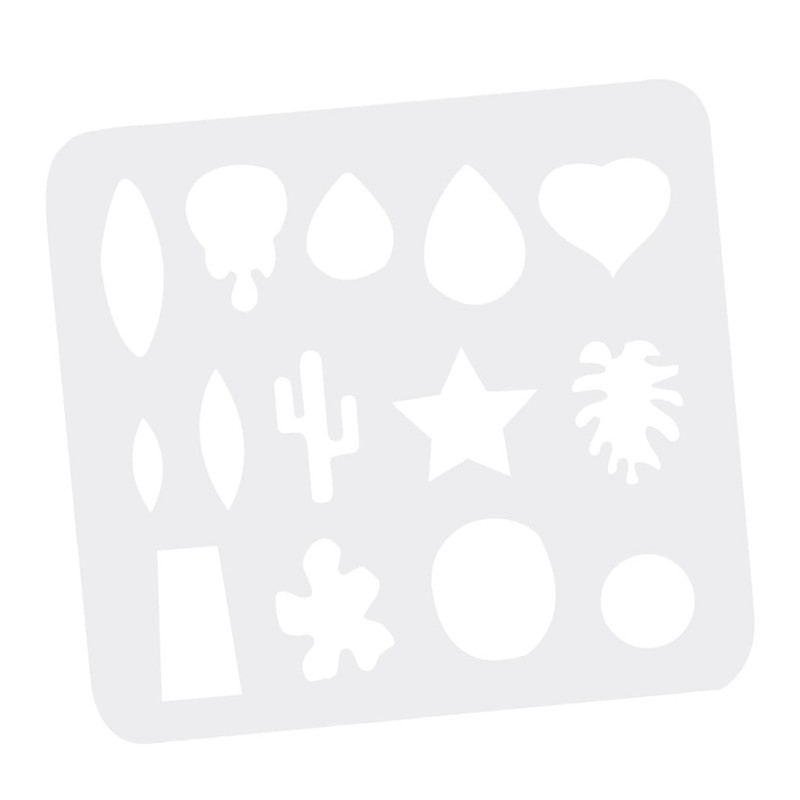 TEHAUX 2pcs White Earring Stencils Hollow-Out Craft Templates for Handmade