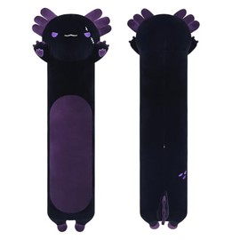 SNOWOLF Stuffed Axolotl Long Cushion Plush Animal Toy Soft Kawaii Stuff Cuddly Toy Adorable Hug Pillow for Children (50 cm, Purple)