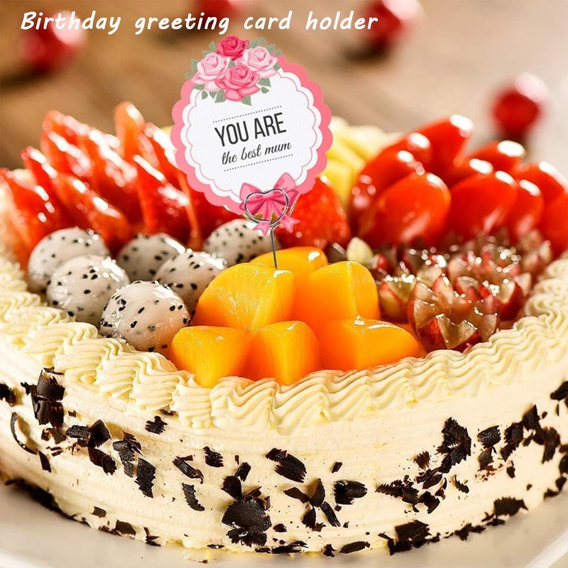 Xutong 50 Heart Memo Clip Folders, Metal, DIY Photo Stand,