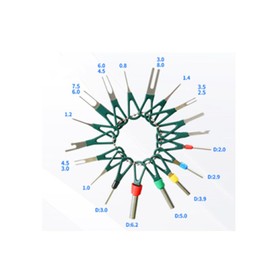 Naisfei 59 Pcs Terminal Removal Tool Kit for Car, Cable Plug Removal Tool, Pin Tool Terminal Removal Tool Kit, Plug Connection Removal Tool for Flat Round Plug Contacts