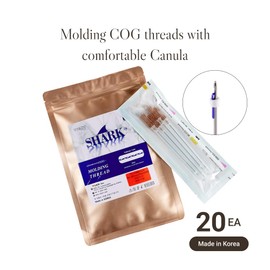 LINELIFT by Y2SKIN KOREA - PDO SHARK Threads for Face Lifting, Collagen Production, Sharp Tip - 20PCS (19G (100mm-170mm), L/B Type)