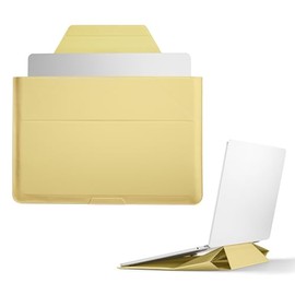 MOFT Laptop Sleeve Bag for MacBook Expandable Storage, Two Adjustable Angles Laptop Stands, Ultra-Slim Stylish Pieces MacBook Sleeves,Panna Cotta, 13"-14"