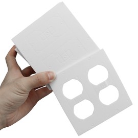 QINEHONS 30 Pcs Electrical Outlet Insulation Pads, Foam Gasket for Wall Plates, Draft Sealers for Light Switches, Wall Socket Covers - 4.15 x 4.15 Inches