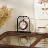 NIKKY HOME Small Retro Desk Clock, Silent Non-Ticking Classic Battery