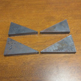 Unbranded Steel Triangle Gusset 4 pack - 3" x 4" x 3/8" thick