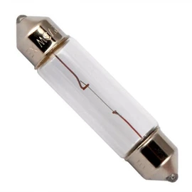 5 Watt - Long-Life Xenon T3.25 - Festoon Base - Clear - Replaces Halogen - 15,000 Life Hours - 50 Lumens - 24 Volt - PLT - 10 Pack