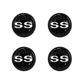 10L0L Golf Cart SS Labels Tape Decals for Wheel Covers Hub Cap, Set of 4