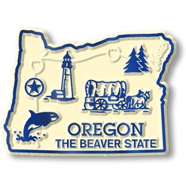 Oregon Small State Magnet by Classic Magnets, 2.1" x 1.5", Collectible Souvenirs Made in The USA