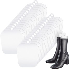 Domensi 30 Pcs Tall Boot Shaper Form Insert Filler Cowboy Boot Stand Support Holder Women Storage Organizer(16 Inch,Clear)