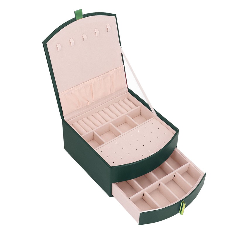 Jewelry Box Double Layer Multifunction High Capacity Jewelry Storage Case