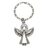 Guardian Angel Diamante Metal Keyring with organza drawstring pouch