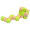 KINGOU Wood Snake Cube Puzzle Brain Teaser Toy Soma Cube