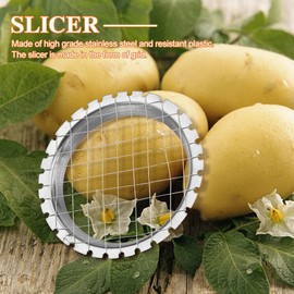 Egg Slicer, Stainless Steel Eggs Cutter, Mushroom Cutter Tomato Sectioner Potato Press Machine Splitter Multi Purpose Slicer for Slicing Potatoes, Carrots, Mushrooms(Size:Diameter: 89 mm)