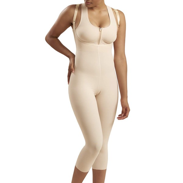 Marena Recovery Mid-Calf-Length Girdle, Stage 2 (Pull on), Beige, S
