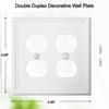 OKAWYC Double Duplex Outlet Light Switch Cover Luca Metal Wall