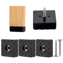 Huotflame Furniture Feet Rubber Buffer 20 Pieces - Non-Slip Rubber Feet Screwable PVC for Furniture - Black Furniture Glides for Tables, Chairs, Sofas, Furniture - Noise Dampening & Floor Protection