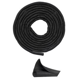 Qjaiune 10ft - 1/4 inch Black Cable Sleeves Cord Management, Split Sleeving Wire Protector Desk Cord Organizer, Self Wrapping Wire Loom for TV Computer USB Cable Power Cord Audio Video Cable