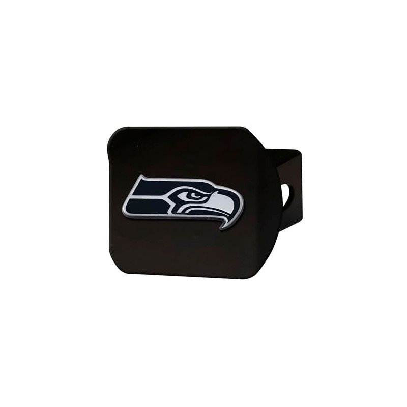 FanMats 21586: Seattle Seahawks Black Metal Hitch Cover with Metal
