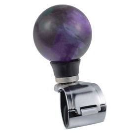 Lunsom Steering Wheel Spinner Knob, Ball Shape Suicide Power Handle Accessory Car Turning Aid Helper Grip Fit Most Vehicle,Dark-purple