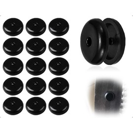 Emezddo Pack of 15 seat belt stoppers, car belt buckle holder, non-slip buckle, buckle adapter, seat belt stopper button, safety belt clip, belt holder car, belt stopper (black)