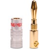 NEXMEX Banana Plugs Set of 4 Connectors 24K Gold-Plated for